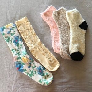 Ladies Socks  Size 9-11  Five pairs!  NWOT *3 for $26